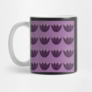 Purple Flower Pattern Mug